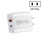 듀얼 고속 충전 20W PD3.0+QC 3.0 인터페이스 여행용 충전기 아이폰, 화웨이, 삼성, 샤오미용, EU 플러그, US 플러그, AU 플러그