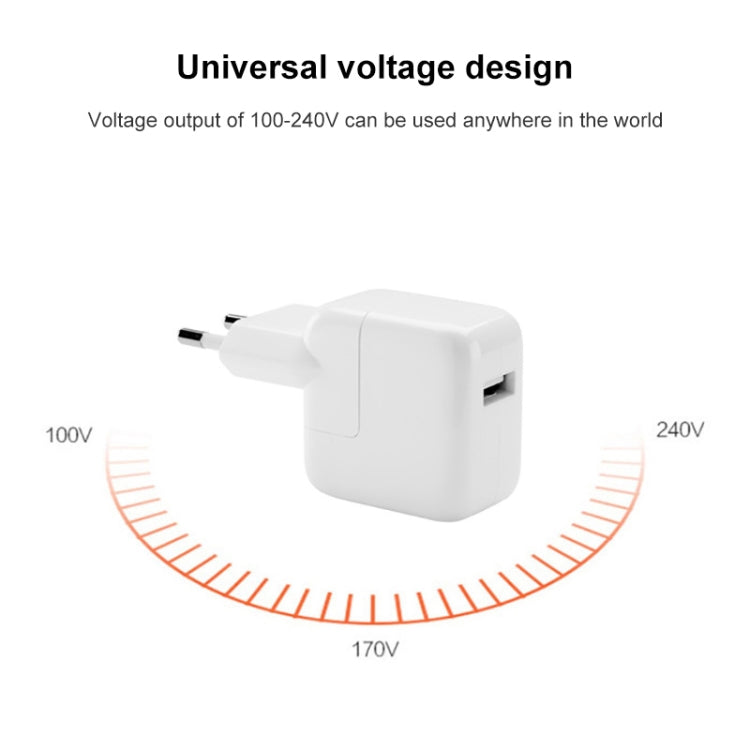 12W USB 포트 여행용 충전기 iPad 시리즈 / iPod 시리즈 / iPhone 시리즈용, EU 플러그