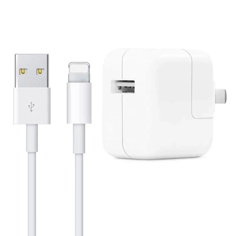 12W USB 충전기 + USB to 8핀 데이터 케이블 iPad / iPhone / iPod 시리즈용, US 플러그