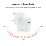 12W USB 충전기 + USB to 8핀 데이터 케이블 iPad / iPhone / iPod 시리즈용, UK 플러그