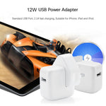12W USB 충전기 + USB to 8핀 데이터 케이블 iPad / iPhone / iPod 시리즈용, UK 플러그