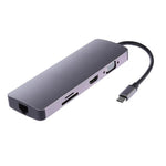WS-11 8-in-1 Type-C to HDMI + VGA + SD + TF + RJ45 + PD + 2 x USB3.0 허브 어댑터 변환기