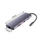 WS-11 8-in-1 Type-C to HDMI + VGA + SD + TF + RJ45 + PD + 2 x USB3.0 허브 어댑터 변환기