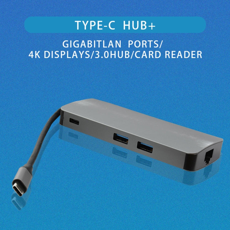 WS-11 8-in-1 Type-C to HDMI + VGA + SD + TF + RJ45 + PD + 2 x USB3.0 허브 어댑터 변환기