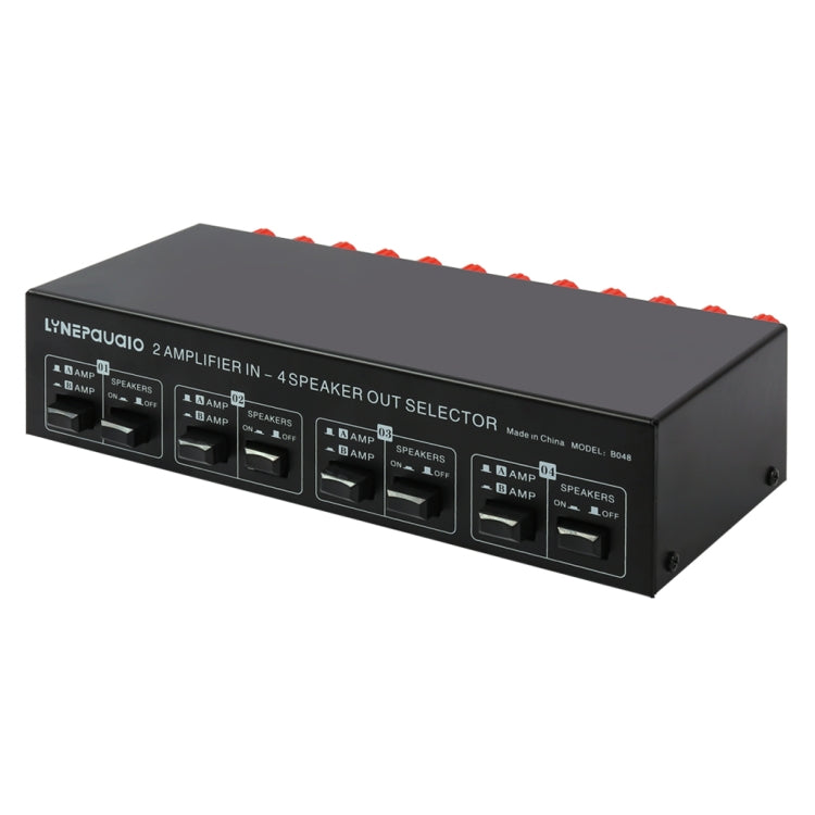 2입 4출 파워 앰프 스피커 스위처 분배기 비교기 채널당 300W 무손실 음질, B048