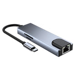 6-in-1 타입-C to HDMI + RJ45 + SD/TF + PD + USB 허브 어댑터