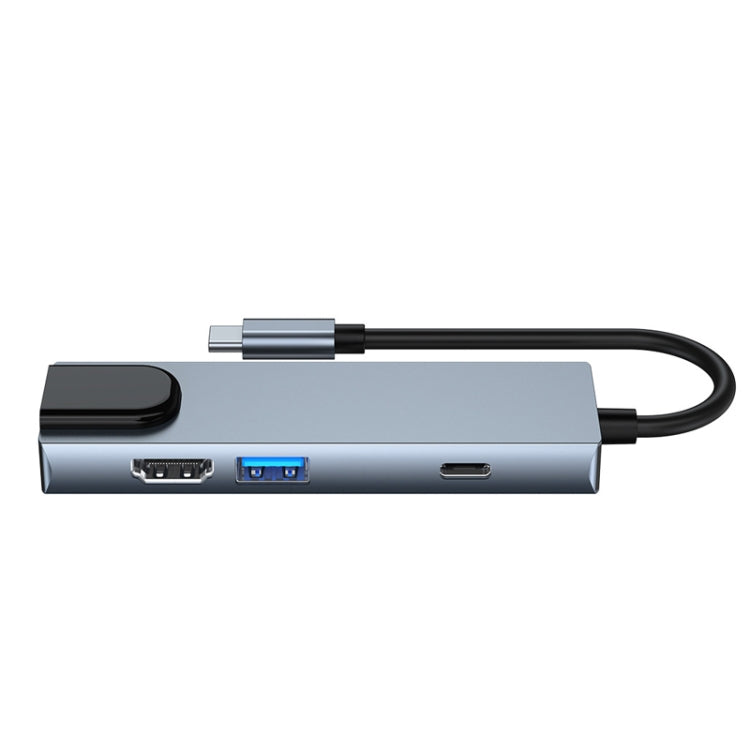 6-in-1 타입-C to HDMI + RJ45 + SD/TF + PD + USB 허브 어댑터
