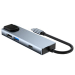 6-in-1 타입-C to HDMI + RJ45 + SD/TF + PD + USB 허브 어댑터