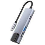 6-in-1 타입-C to HDMI + RJ45 + SD/TF + PD + USB 허브 어댑터