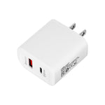 TE-PD01 PD 20W + QC3.0 USB 듀얼 포트 고속 충전기 표시등 포함, US 플러그, US 플러그