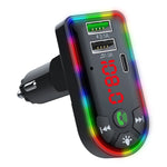 F7 Car MP3 Player 12V Colorful Breathing Light QC3.1 Wireless Dual Port Fast Charging PD, F7