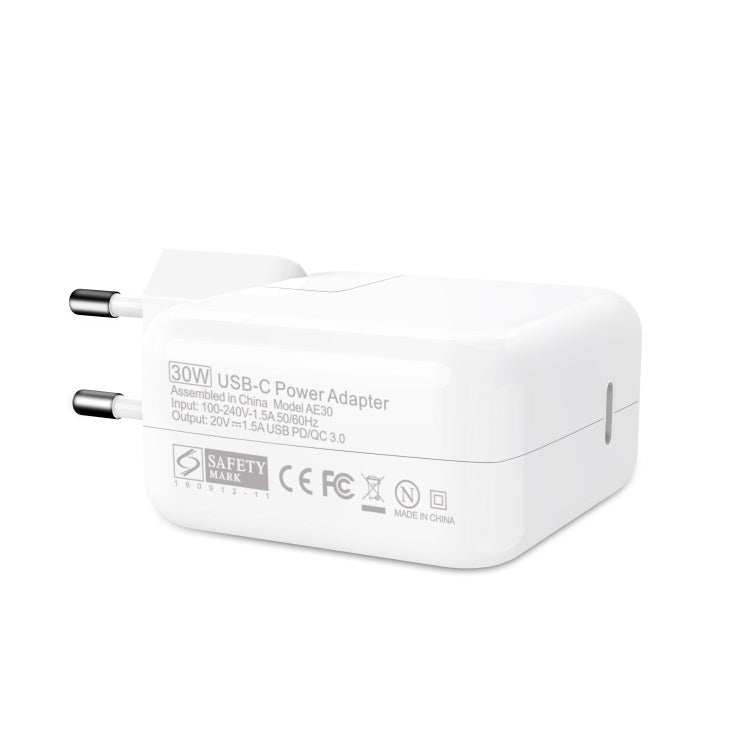 30W USB-C / 타입-C 노트북 휴대용 전원 어댑터 1.8m USB-C / 타입-C to USB-C / 타입-C 충전 케이블 포함, 30W US 플러그, 30W EU 플러그, 30W UK 플러그, 30W AU 플러그