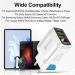 F002C QC3.0 USB + USB 2.0 고속 충전기 LED 디지털 디스플레이 탑재 휴대폰 및 태블릿용, UK 플러그