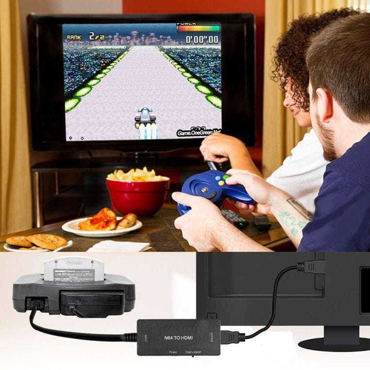 1080P N64 to HDMI 디지털 아날로그 변환 비디오 케이블 어댑터, 1080P 어댑터