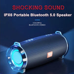 T&G TG192 LED 깜빡이는 빛 휴대용 무선 베이스 3D 스테레오 블루투스 스피커, FM / TF 카드 / USB 지원