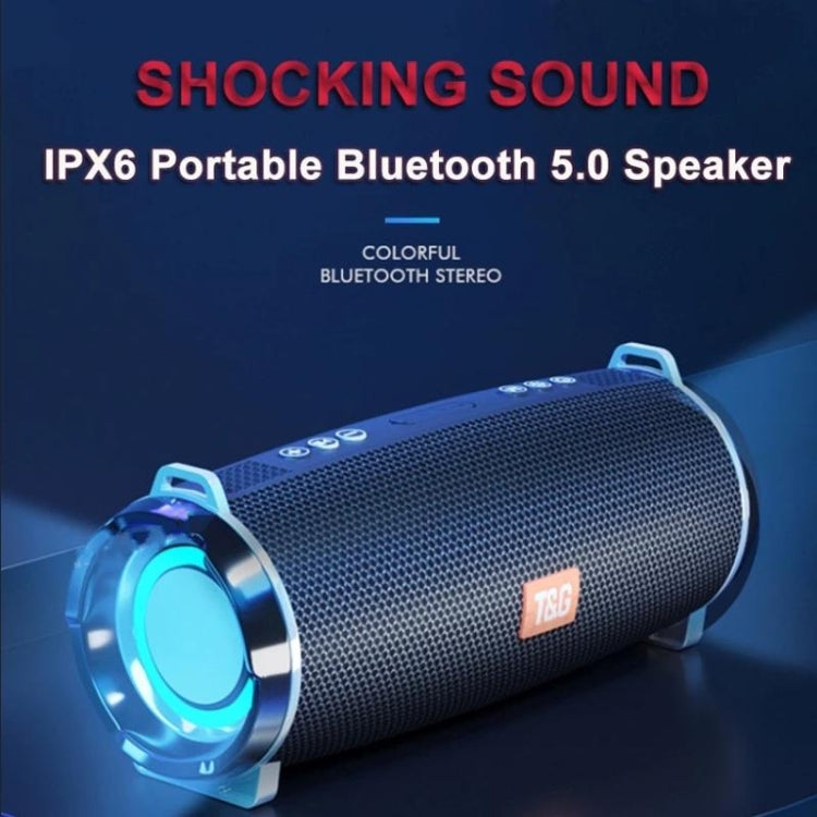 T&G TG192 LED 깜빡이는 빛 휴대용 무선 베이스 3D 스테레오 블루투스 스피커, FM / TF 카드 / USB 지원