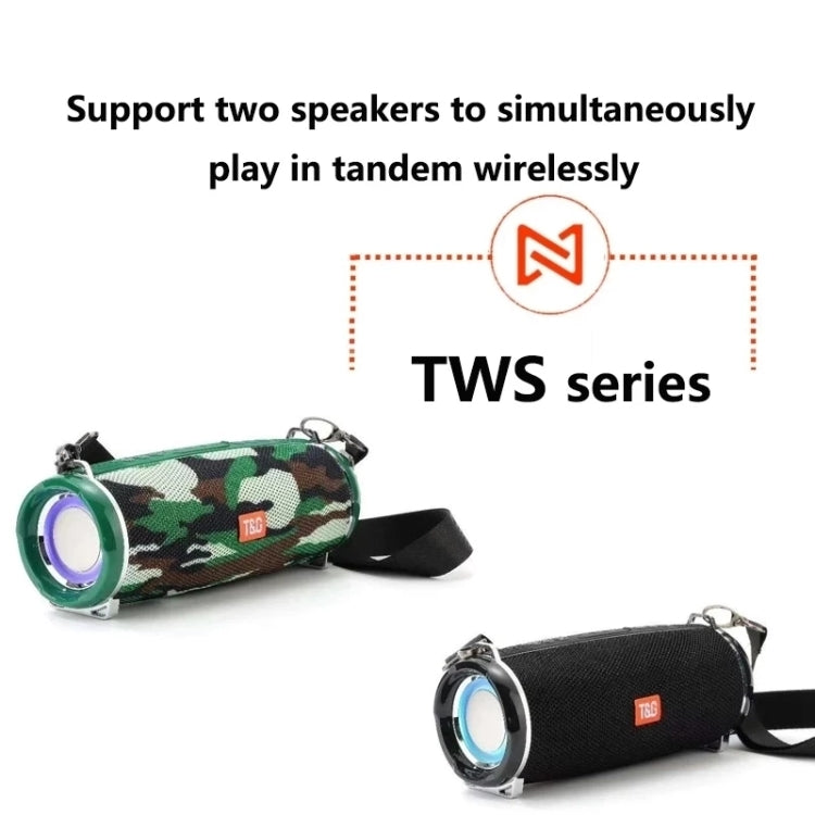 T&G TG192 LED 깜빡이는 빛 휴대용 무선 베이스 3D 스테레오 블루투스 스피커, FM / TF 카드 / USB 지원