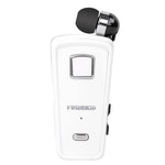 F980 CSR4.1 자동 감김 케이블 발신자 진동 알림 도난 방지 블루투스 헤드셋, 화이트