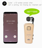 F980 CSR4.1 자동 감김 케이블 발신자 진동 알림 도난 방지 블루투스 헤드셋, 화이트