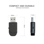 KN330 2-in-1 USB 블루투스 5.0 어댑터 무선 리시버 송신기 컴퓨터 TV 자동차용