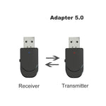 KN330 2-in-1 USB 블루투스 5.0 어댑터 무선 리시버 송신기 컴퓨터 TV 자동차용