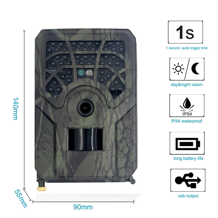 PR300C 사냥 추적 카메라 5MP 트레일 카메라 가족 야외 캠핑 액세서리용, PR300C
