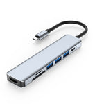 7-in-1 HDMI+SD/TF+USB2.0x2+USB3.0+PD to 타입-C 허브 도킹 스테이션, 7-in-1 스테이션