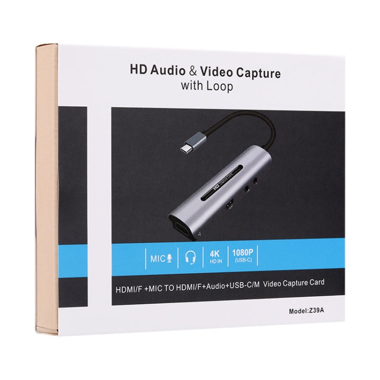 Z39A HDMI / F + 마이크로 HDMI / F + 오디오 + USB 4K 캡처 카드, 윈도우, 안드로이드, 리눅스, 맥OS 등 지원, Z39A