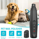 전기 개 손톱 연마기 USB 충전식 애완용 무통 손톱깎이, 손톱 연마기