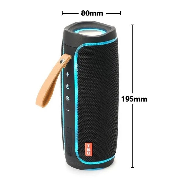 T&G TG287 LED 깜빡이는 빛 블루투스 스피커, 휴대용 무선 스테레오 베이스 서브우퍼, FM / TF / USB 지원
