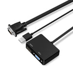 VGA to HDMI 어댑터 VGA 분배기 3.5mm 오디오 변환기 포함