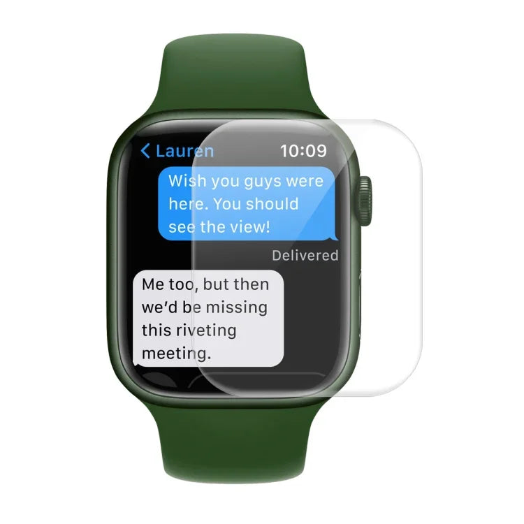 애플 워치 시리즈 9 / 8 / 7 41mm용 ENKAY Hat-Prince 케이스 친화적 3D 풀 스크린 PET 커브드 핫 벤딩 HD 스크린 보호 필름, 1개 애플 워치 시리즈 7 41mm용, 2개 애플 워치 시리즈 7 41mm용, 5개 애플 워치 시리즈 7 41mm용