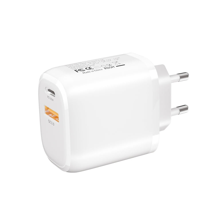 CS-20W 미니 휴대용 PD3.0 + QC3.0 듀얼 포트 고속 충전기, 충전기