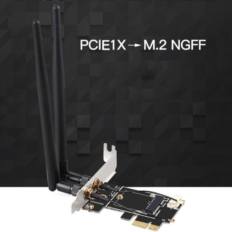 TXB001 PCIE-1X 카드 to NGFF-Ekey 듀얼 안테나 어댑터