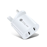002 40W 듀얼 포트 PD USB-C / 타입-C 고속 충전기 아이폰 / 아이패드 시리즈용, UK 플러그, UK 플러그