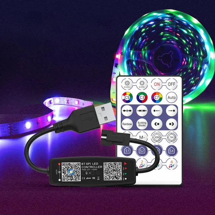 WS2812B USB 5V APP 원격 컨트롤러 블루투스 음악 컨트롤러 SK6812 WS2811 WS2812 LED 라이트 스트립용