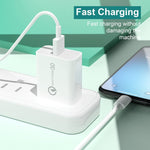 APD-2003 18W QC3.0 단일 포트 USB 충전기 1m USB to Type-C 데이터 케이블 포함, EU 플러그 + USB to Type-C 케이블, US 플러그 + USB to Type-C 케이블