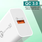 APD-2003 18W QC3.0 단일 포트 USB 충전기 1m USB to Type-C 데이터 케이블 포함, EU 플러그 + USB to Type-C 케이블, US 플러그 + USB to Type-C 케이블