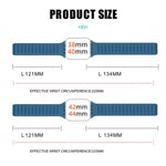 실리콘 자석 스트랩 시계줄, 애플 워치 시리즈 7 41mm / 6&SE&5&4 40mm / 3&2&1 38mm용, 7 45mm / 6&SE&5&4 44mm / 3&2&1 42mm용