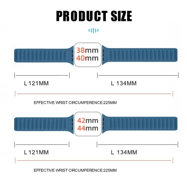 실리콘 자석 스트랩 시계줄, 애플 워치 시리즈 7 41mm / 6&SE&5&4 40mm / 3&2&1 38mm용, 7 45mm / 6&SE&5&4 44mm / 3&2&1 42mm용