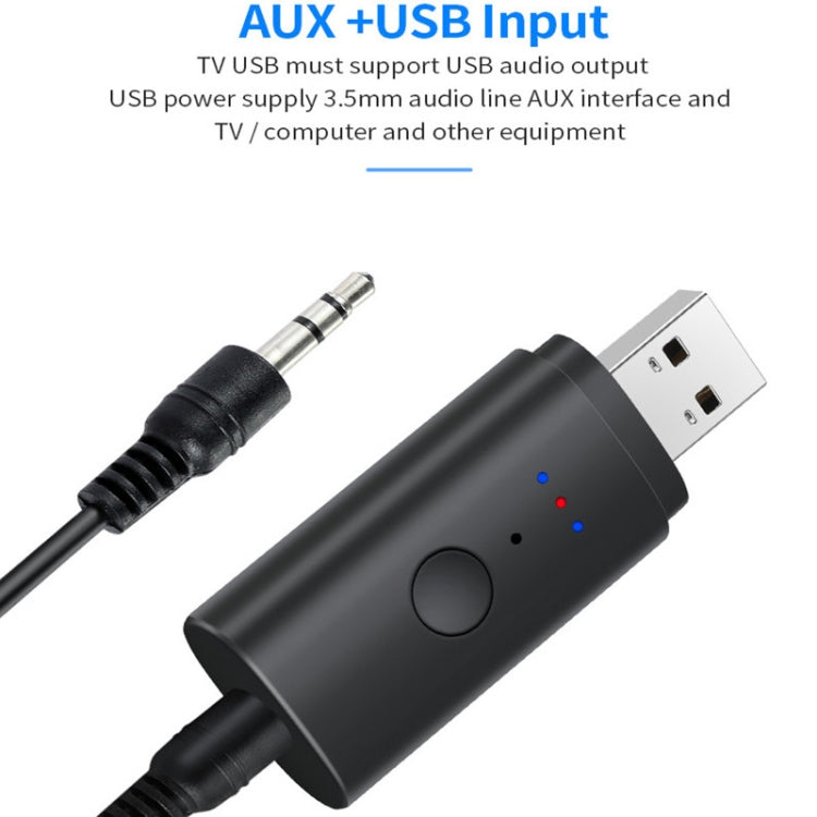 TX35 블루투스 5.2 송신기 원 드래그 투 USB / AUX 듀얼 출력