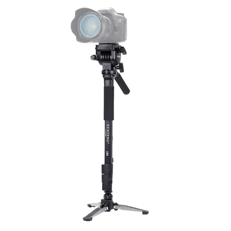 YUNTENG VCT-288 삼각대 마운트 모노포드 유체 드래그 헤드 포함, VCT-288