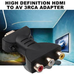 금도금 HDMI 수컷 to 3 RGB RCA 비디오 오디오 어댑터 AV 컴포넌트 변환기 DVD 프로젝터용, HDMI
