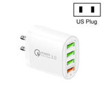 QC-04 QC3.0 + 3 x USB 2.0 다중 포트 모바일폰 태블릿 충전기, US 플러그, US 플러그