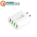 QC-04 QC3.0 + 3 x USB 2.0 다중 포트 모바일폰 태블릿 충전기, US 플러그, US 플러그