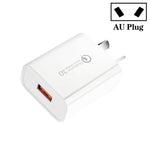 CA-25 QC3.0 USB 3A 모바일폰용 고속 충전기, AU 플러그, AU 플러그
