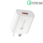 CA-25 QC3.0 USB 3A 모바일폰용 고속 충전기, AU 플러그, AU 플러그