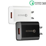CA-25 QC3.0 USB 3A 모바일폰용 고속 충전기, AU 플러그, AU 플러그
