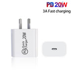 AU-20W PD USB-C / 타입-C 여행용 충전기 휴대폰용, AU 플러그, AU 플러그