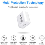 AU-20W PD USB-C / 타입-C 여행용 충전기 휴대폰용, AU 플러그, AU 플러그